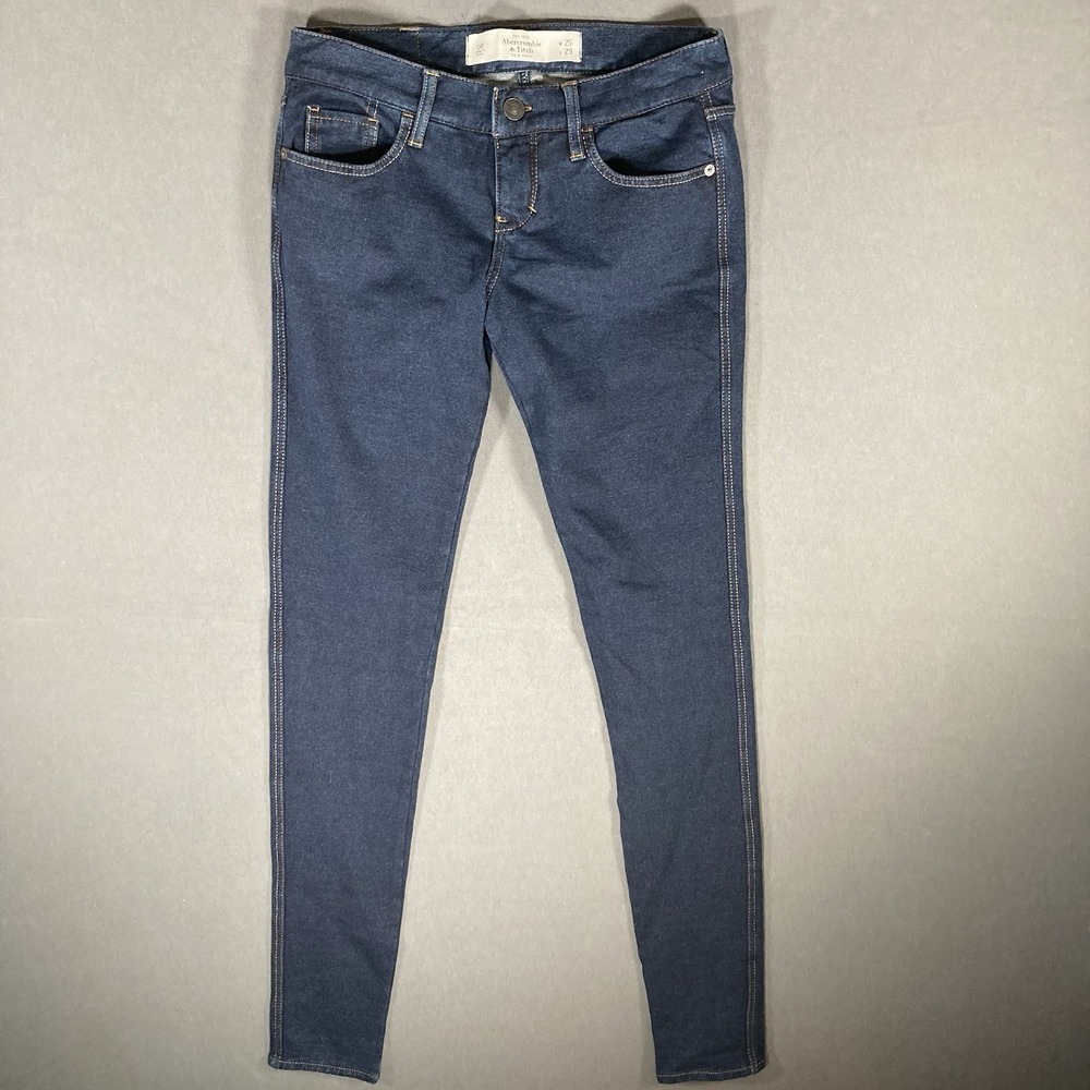 Abercrombie & Fitch Jane Skinny Jeans‎ Womens Size 0 Reg 25x29 Dark Wash Stretch